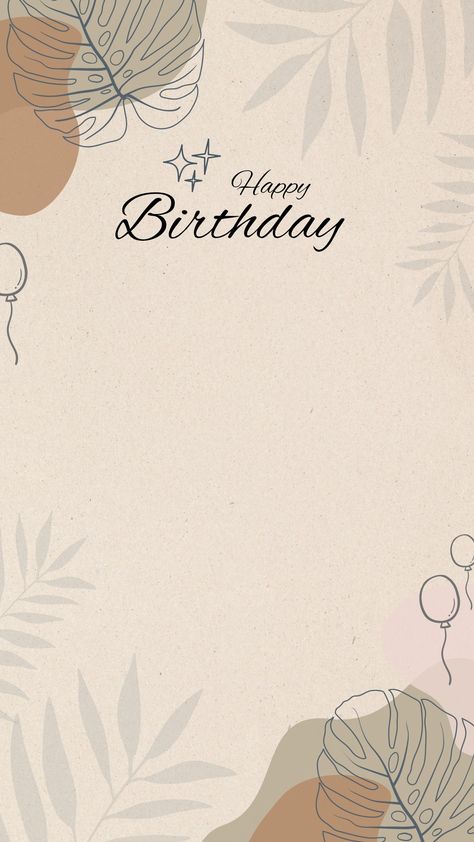 Happy Birthday Pamplet, Birthday Invitations Card Ideas, Birthday Templets For Instagram, Happy Birthday Bestie Template, Aesthetic Birthday Card Template, Aesthetic Birthday Template, Birthday Frames Design, Happy Birthday Template Design, Birthday Template Background