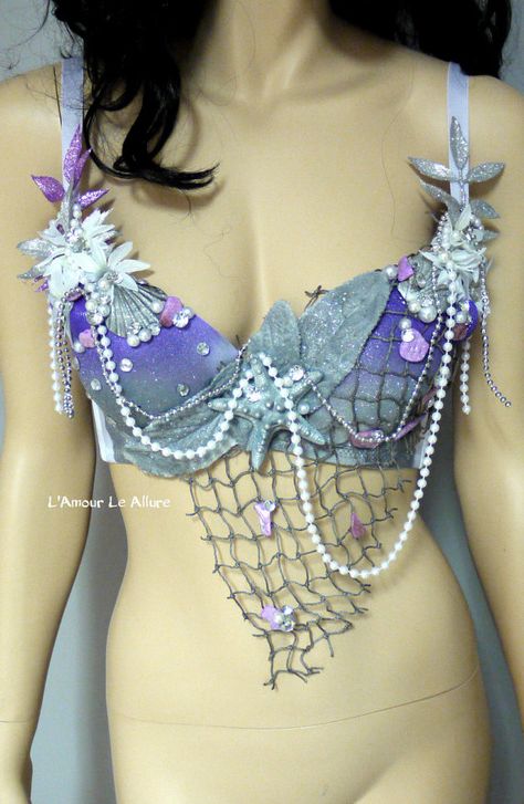 Dripping in Silver Mermaid Bra Top Padded by LamourLeAllure Mermaid Dance Costume, Mermaid Bra Top, Mermaid Dancing, Mermaid Bra, Show Girl, Mermaid Top, Sea Dress, Mermaid Swimsuit, Mermaid Halloween