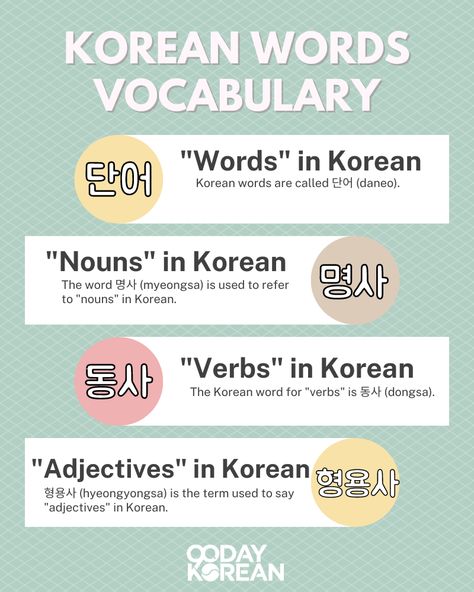 Tattoos Korean Words, Tattoos Korean, English Meaning, Basic Vocabulary, Easy Korean Words, Learn Hangul, Shoulder Tattoos For Women, Korean Words, Learn Korean