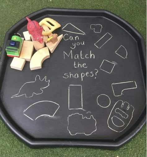 Tuff Tray Activities, Match The Shapes, Tuff Tray Ideas Toddlers, Maths Eyfs, Tuff Tray Ideas, Tuff Spot, Eyfs Classroom, Early Years Classroom, Continuous Provision