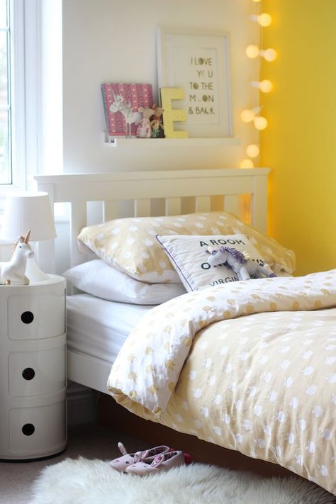 Playful kids bedroom gallery - kids bedroom decorating ideas for girls and boys.  #boys #girls #kids #bedroom #playful Mint And Yellow Bedroom, Yellow Girls Bedroom Ideas, Yellow Room Ideas, Yellow Kids Bedroom, Yellow Girls Bedroom, Yellow Kids Rooms, Yellow Bedroom Ideas, Yellow Girls, Yellow Bedroom Decor