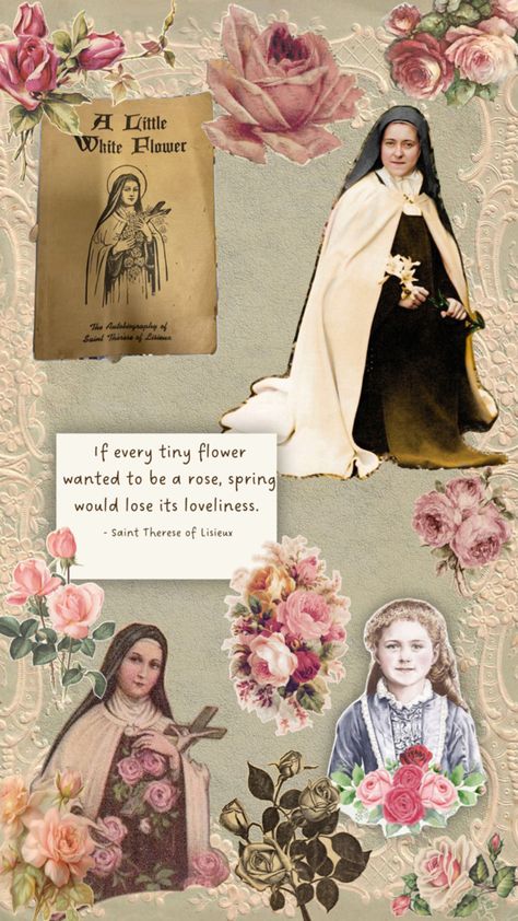 #catholic #sttherese #santa #santateresa #santateresita #flowers #aesthetic #flores #christian #cristiano #catolicismo #catholicism #catholic #catolico #wallpaper #christianwallpaper #catholicwallpaper #christian #quote #catholicquote #christianquote #inspirational #inspirationalquote #saint #saintquote #santateresita #teresa #therese #saint #saints #catholic #christian #christianity Aesthetic Flores, Roman Catholic Art, Chapel Veil Catholic, Catholic Wallpaper, Saint Quotes Catholic, Saint Teresa, St Therese Of Lisieux, Thérèse Of Lisieux, Catholic Images