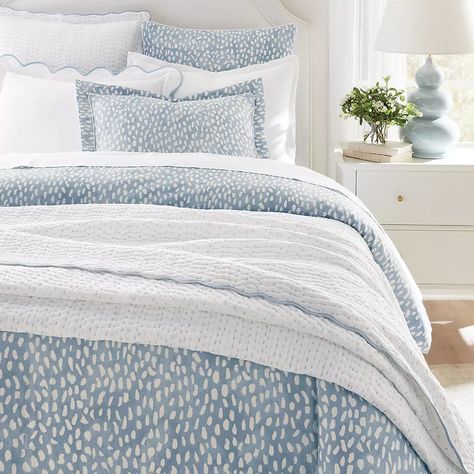 Thandie Watercolor Spotted Bedding curated on LTK Preppy Bedding, Scalloped Quilt, Blue And White Bedding, Cotton Duvet Covers, Blue Duvet, Lush Decor, Primary Bedroom, Linen Bedroom, Blue Bedding