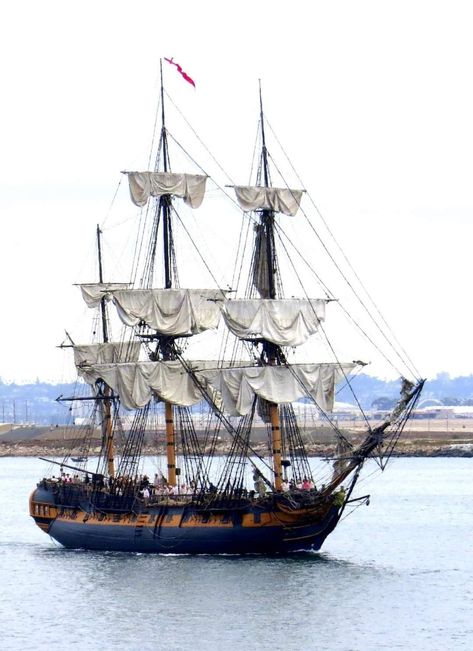 Hms Surprise, Master And Commander, Old Sailing Ships, Ship Tattoo, Tall Ships, Sailing Ships, San Diego, Sailing