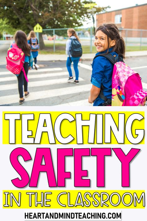 Teaching safety in the classroom is vital for social and emotional learning. Classroom safety encompasses personal safety, safe choices, consent, body safety, and more! Why Teach Safety in the Classroom Teaching safety in the classroom helps students School Safety Lesson Plans, Safety Activities For Kids Preschool, Safety Preschool Activities, Classroom Safety, Safety Lesson Plans, Teaching Safety, Safety Rules For Kids, Safety Topics, Social Emotional Learning Lessons