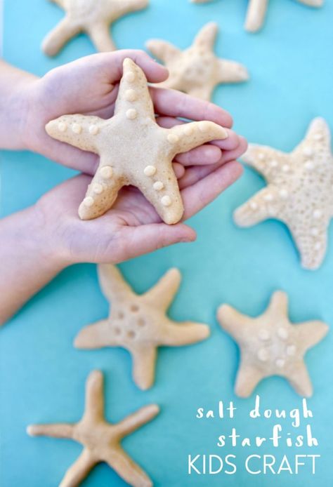 Salt Dough Starfish, Vbs Shipwrecked, Kids Crafts Toddlers, Ocean Activity, Starfish Craft, Scuba Vbs, Steam Lab, Ocean Unit, Summer Bash