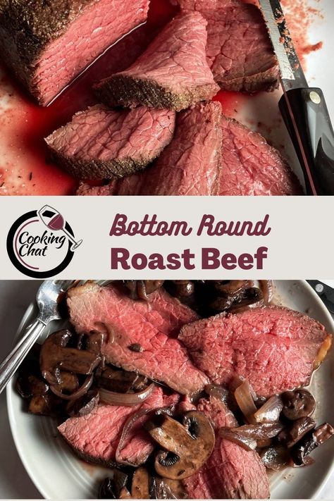 Recipe For Bottom Round Roast, Bottom Round Recipes, Beef Bottom Round Roast Recipes, Beef Bottom Round Roast, Roast With Mushrooms, Bottom Round Roast Recipes, Bottom Round Roast, Beef Roasts, Blade Roast