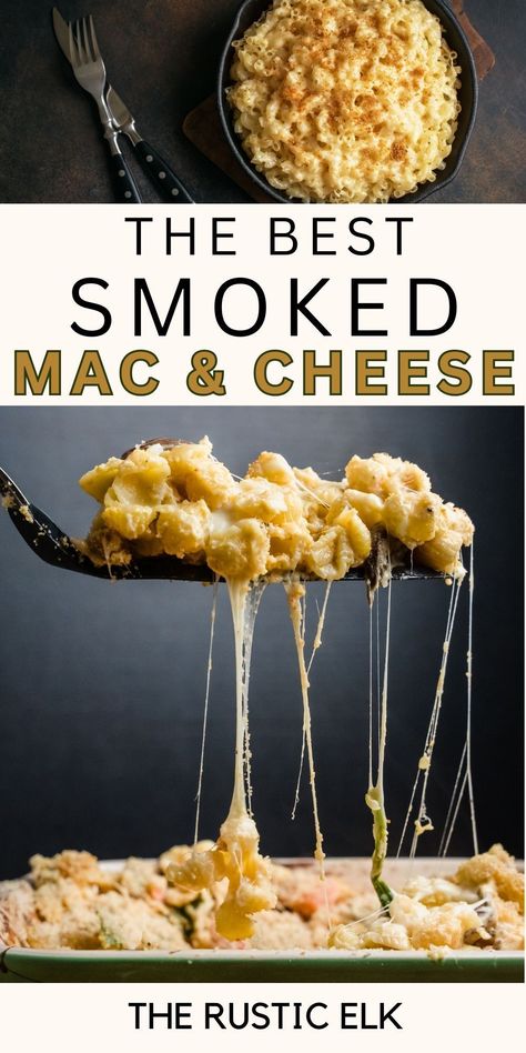 Mac And Cheese Smoker Recipe, Smoked Cheddar Mac And Cheese, Smoked Salmon Mac And Cheese, Smoky Mac And Cheese Recipe, Smokey Mac And Cheese Recipe, Smoked Bacon Mac And Cheese, Mac And Cheese On The Smoker, Easy Smoked Mac And Cheese, Smoked Mac And Cheese Recipes