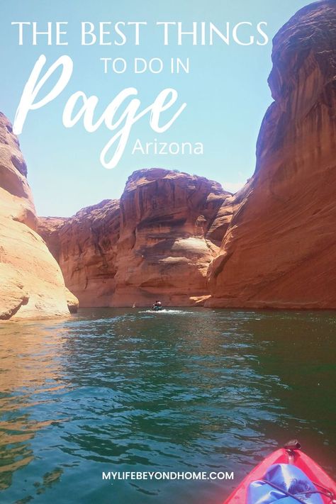 Page, Arizona is one of my favorite places in the state. You can visit Horseshoe Bend, Glen Canyon, Antelope Canyon, go kayaking and camping and so much more. Find out what some of the best things to do in Page, Arizona are. Glen Canyon Dam, Adventurous Things To Do, Lower Antelope Canyon, Glen Canyon, Page Arizona, Slot Canyon, Lake Powell, Family Trips, Camping Spots