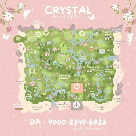 Kawaii Island, Draw A Map, Fairy Island, Map Layout, Animal Crossing 3ds, Animals Crossing, Animal Crossing Guide, Animal Crossing Wild World, Island Theme