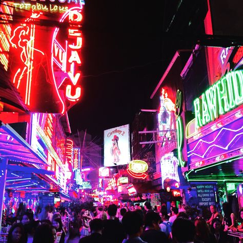 Sukhumvit Road #Bangkok #Thailand Travel Core, Sukhumvit Bangkok, Ko Samui, Bangkok Thailand, Bangkok, Thailand, Neon Signs, Road, Travel