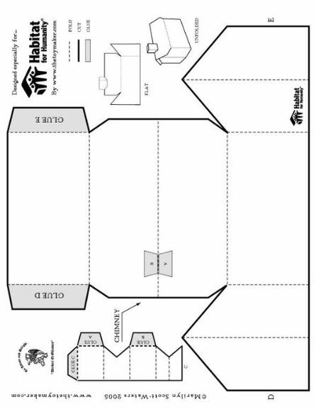 3D House Templates Printable Cardboard House Template Free Printable, Cardboard House Template, 3d Paper House Template, Paper House Printable, 3d Paper Houses, Sustainable Housing, Paper House Template, Printable House, Printed Concrete