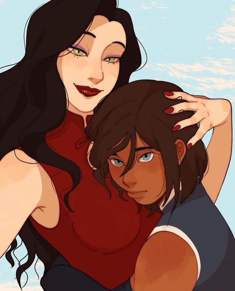 Kora And Asami, Korra Comic, Avatar The Last Airbender Funny, Avatar Series, Korra Avatar, The Last Avatar, Avatar Cartoon, Avatar Fan Art, Lesbian Art