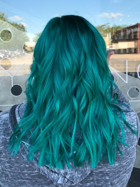 Turquoise hair. Blue hair color. Light blue hair color Turquoise Hair Color Ideas, Teal Roots Blonde Hair, Light Teal Hair Color, Light Turquoise Hair, Teal Hair Color Turquoise, Turquoise Balayage, Torquise Hair, Aquamarine Hair Color, Greenish Blue Hair