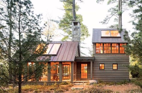 Hidden Figures, Cabin Exterior, Residential Architect, River House, Cabin In The Woods, Cabins And Cottages, Modern Cabin, Cabin Design, Prickly Pear