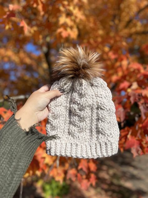 Braided Beanie Crochet Pattern Free, Cabled Crochet Hat, Cable Knit Crochet Hat Pattern Free, Cable Crochet Hat Pattern, Cable Crochet Beanie, Free Crochet Chunky Hat Pattern, Cable Crochet Hat Pattern Free, Crochet Cable Stitch Hat Free Pattern, Chunky Hat Crochet Pattern Free