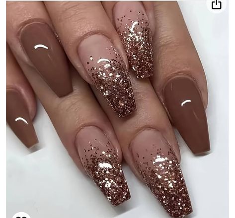 Coffee Brown Nails, Brown Nails For Fall, Coffin Design, Nails For Fall, Brown Nail, Ballet Nails, Coffin Press On Nails, Brown Fall, Nails For Women