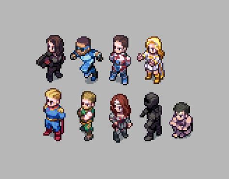 Latest Tweets / Twitter Female Game Characters, 16 Bit Characters Pixel Art, Pixel Art Sprites Character Design, Character Sprite Sheet, Pixel Art Character Sprite, Pixel Art Character Spritesheet, 2d Game Character Sprites Pixel Art, Character Sprite, Sprite Sheet