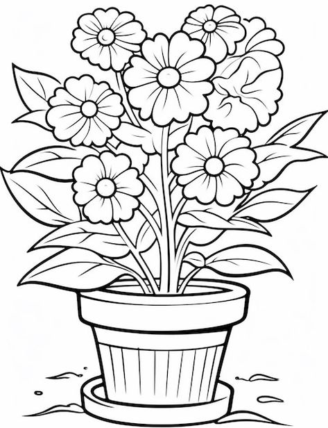 Beautiful flower hand drawn kawaii coloring book Flowers Outline, Flower Coloring Sheets, Printable Flower Coloring Pages, Garden Coloring Pages, Garden Coloring, Gardens Coloring Book, Bird Coloring Pages, Detailed Coloring Pages, Fall Coloring Pages