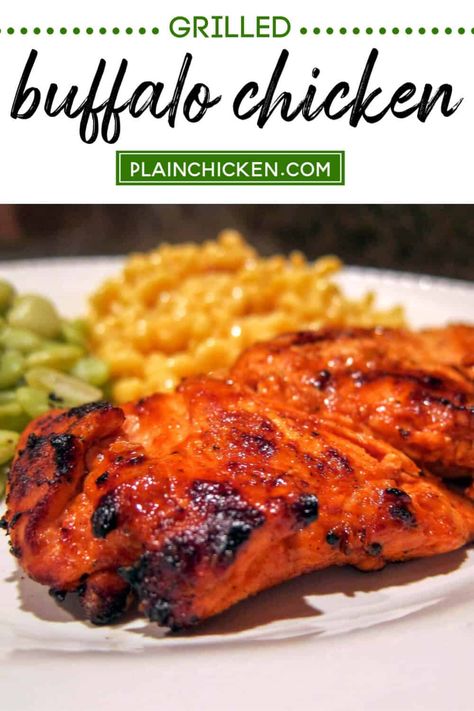 Buffalo Chicken Marinade, Fodmap Chicken, Grilled Buffalo Chicken, Grilling Chicken, Baked Green Beans, Pan Seared Chicken, Chicken Tenderloins, Plain Chicken, Potatoe Casserole Recipes