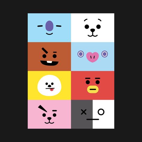 Bt21 Painting Canvas, Bt 21 Drawing, Bt21 Painting Ideas, K Pop Painting Ideas, Bts Canvas Painting Ideas, Bts Painting Ideas On Canvas, Bts Painting Ideas Easy, Bts Canvas Painting, Bt21 Painting