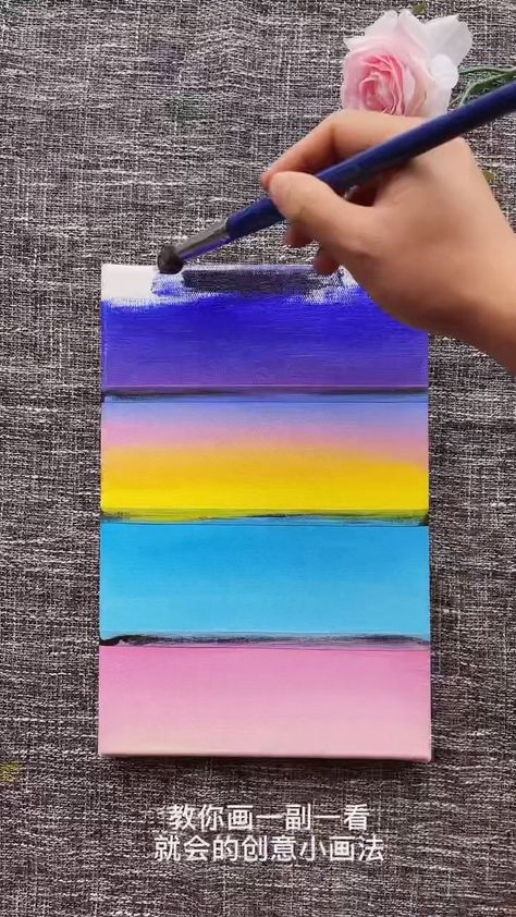 Artwork Unity 🎨’s Instagram video: “Beautiful!🎨 Comment ‘Painting’ in your languages! 😍 Follow us @artworkunity for more! Art credit: 58944706847 (Döuyin) Tag an Art Lover!👇” Multi Canvas Painting, Easy Drawings For Kids, Oil Pastel Drawings, Art Dolls Handmade, Easy Diy Art, Aesthetic Painting, Diy Canvas Art Painting, Painting Videos, Amazing Art Painting