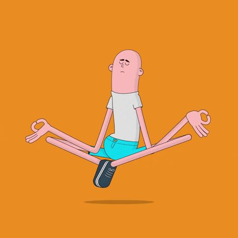 Stay calm on Behance 2d Product Animation, Thinking Character, Glitch Gif, Animation Character Design, Character Rigging, Pencil Test, Motion Graphics Gif, Adobe Illustrator Graphic Design, Relaxing Gif