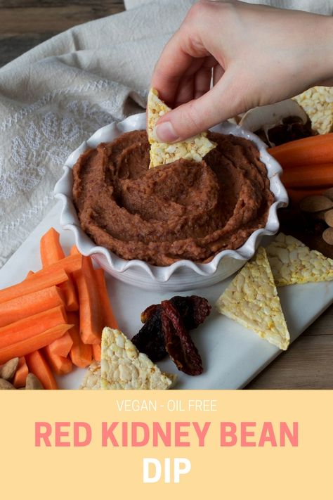 Red Kidney Bean Dip, Kidney Bean Dip Recipes, Kidney Bean Dip, Red Bean Dip, Hummus Recipes, Main Recipes, Bean Dip Recipes, Raw Cauliflower, Kidney Bean