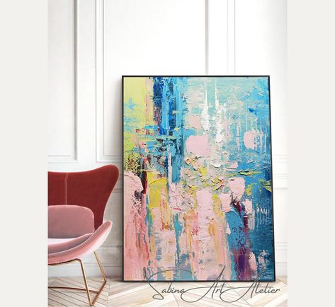 Color Abstract Painting, Color Abstract, Art Minimaliste, Colorful Abstract Art, Large Abstract Painting, Beginner Painting, Modern Abstract Painting, Colorful Wall Art, Textured Wall Art