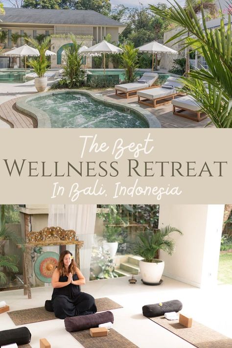 The Best Wellness Retreat in Bali, Indonesia Southeast Asia Backpacking, Palm Tree House, Bali Yoga Retreat, Bali Retreat, Best Yoga Retreats, Bali Travel Guide, Wellness Activities, Yoga Wellness, Meditation Retreat