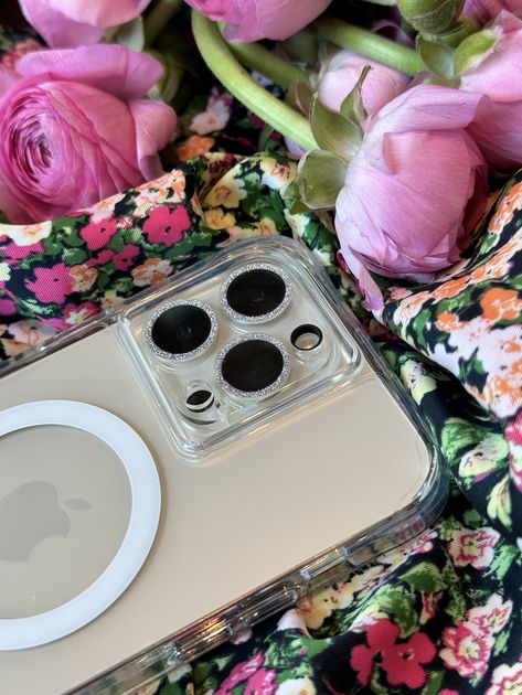 Iphone Camera Protector, Electric Product, Spring Photos, Iphone Camera, Sparkling Rings, Aesthetic Phone, Aesthetic Phone Case, Spring Aesthetic, Silver Sparkle