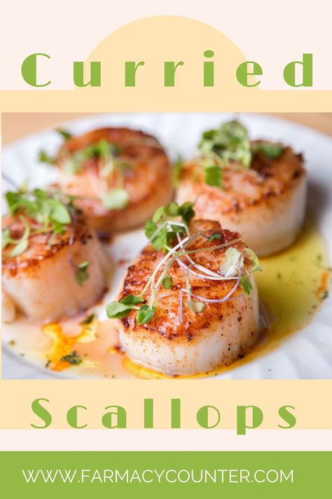 Curried Scallops Recipe, Coconut Curry Scallops, Curry Scallops Recipe, Curried Scallops, Curry Scallops, Sautéed Scallops, Something Different For Dinner, Sauteed Scallops, Thai Curry Sauce