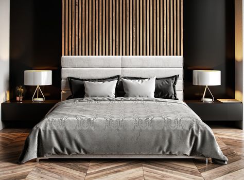 51 Beautiful Black Bedrooms With Images, Tips & Accessories To Help You Design Yours Bed Wand, Black Bedroom Furniture Set, Black Bedrooms, Furniture Sets Design, Black Bedroom Design, Black Bedroom Decor, Black Bedroom Furniture, Black Bedroom, Bedroom Bed Design