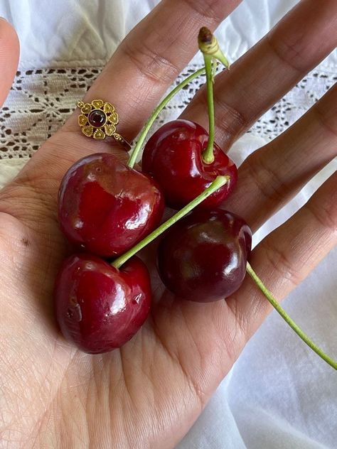 Red Summer Aesthetic, Cherry Aesthetics, Cherries Aesthetic, July Aesthetic, Italian Aesthetic, Cherry Season, French Summer, European Aesthetic, Sufjan Stevens