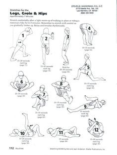 Keep it flexible! #Stretches for the Legs, Groin & Hips...need to print and do this as getting older... Stretches For Flexibility, Leg Cramps, Flexible Stretches, Yoga Iyengar, Yoga Stretching, Yoga Exercises, Stretching Exercises, Hip Flexor, Vinyasa Yoga