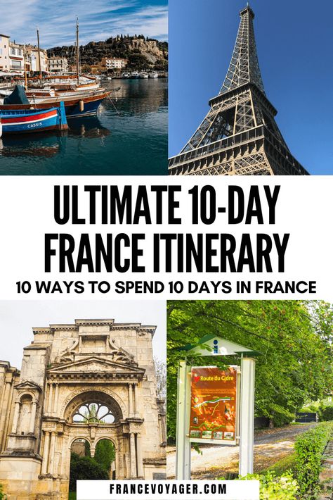 This is 10 ways to spend 10 days in France | France 10 Days | France Itinerary 10 Days | 10 Days in France Itinerary | France Travel Itinerary 10 Days | 10 Days in South of France | 10 Days in Southern France | France Itinerary | Where to go in France Besides Paris | Where to go in the South of France | Paris and Normandy Itinerary | French Alps Itinerary | Southwest France Travel 10 Days In France, France Road Trip Itinerary, France Annecy, France Road Trip, France Honeymoon, France Destinations, Lake Annecy, Europe Honeymoon, Annecy France