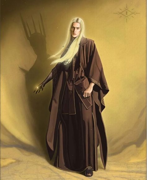 Sauron Galadriel, Mairon Sauron, Melkor Morgoth, Lord Sauron, John Howe, Tolkien Elves, Middle Earth Art, Elves Fantasy, Elf Art