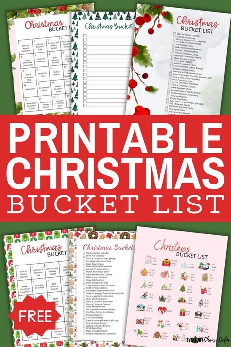 Christmas is full of family, fun, and celebrations. Make this Christmas season even more fun with these Christmas bucket list printables for kids and adults. Slow down and enjoy the season and start making memories that your family will remember forever! 6 different Christmas bucket lists to choose from. Christmas Bucket Lists, Christmas Bucket List Printable, Bucket List Craft, Kids Christmas Movies, Christmas Fair Ideas, Christmas To Do List, Christmas Bucket List, Christmas Background Images, Bucket List Family