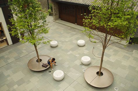 La Furniture, Curved Bench, Changchun, Most Comfortable Office Chair, Interactive Walls, Street Trees, Landscape Elements, Landscape And Urbanism, Urban Furniture