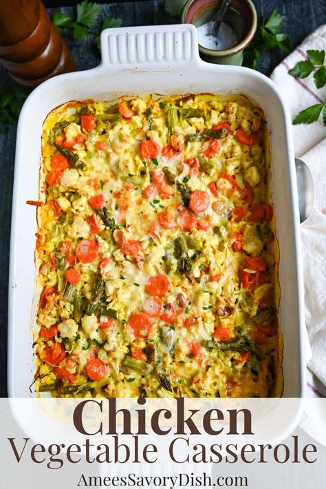 Chicken Veg Casserole Recipes, Chicken Vegetable Casserole Healthy, Chicken And Veggies Casserole, Chicken Vegetable Bake Recipes, Chicken And Veggie Casserole Recipes, Chicken Vegetable Bake, Chicken Vegetable Casserole Recipes, Chicken And Mixed Vegetable Recipes, Chicken And Veggie Casserole