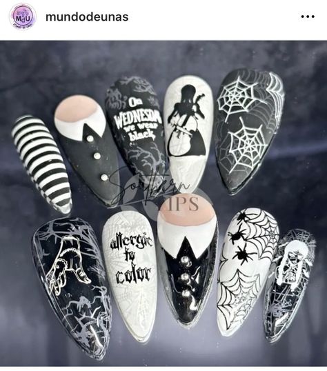 Disney Acrylic Nails, Holloween Nails, Halloween Press On Nails, Halloween Acrylic Nails, Cute Halloween Nails, Asian Nails, Gothic Nails, Nails Halloween, Disney Nails