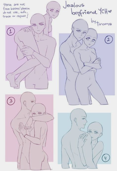 Jealous Boyfriend, Couple Poses Drawing, Istoria Artei, Couple Poses Reference, Different Poses, Ship Drawing, Body Reference Drawing, Body Pose Drawing, Poses References