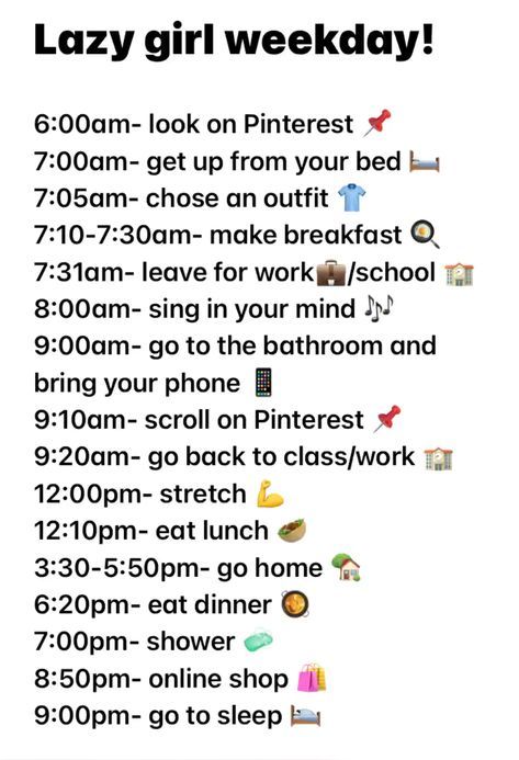 Lazy Girl Morning Routine, Aesthetic Morning Routine List, Routine List, Morning Routines List, Weekend Routine, Routine School, Morning Routine School, Stop Being Lazy, Aesthetic Morning