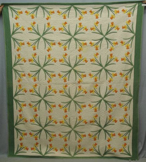 Vintage Quilts Patterns, Antique Quilts, Quilting Patterns, Vintage Quilts, Sewing Inspiration, Daffodils, Quilt Patterns, Mist, Dancing