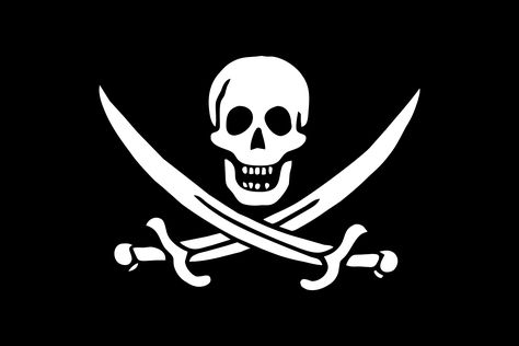 Bandera pirata - Wikipedia, la enciclopedia libre Pirate Flag, Pirate Skull, Swords, Flag, White, Black