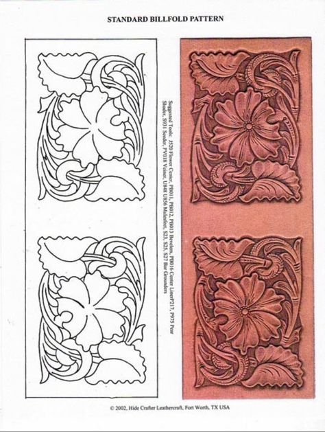 Cuero cinceleado Free Leather Tooling Patterns, Leather Patterns Templates, Leather Working Projects, Leather Stamping, Leather Working Patterns, Diy Leather Projects, Leather Tooling Patterns, Tooling Patterns, Leather Wallet Pattern