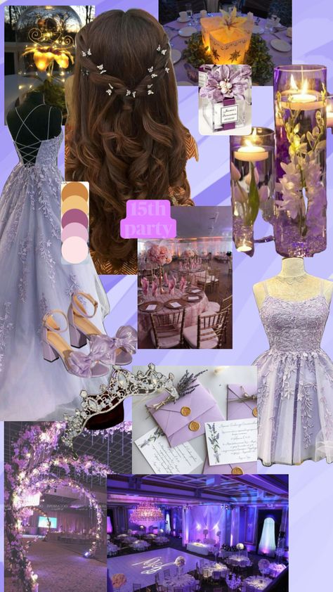 Tangled Quinceanera Dress, Homecoming Dance Ideas, Rapunzel Quinceanera Theme, Purple Quinceanera Theme, Enchanted Forest Quinceanera Theme, Tangled Wedding, Sweet 15 Party Ideas Quinceanera, Sweet 15 Party Ideas, Purple Quince