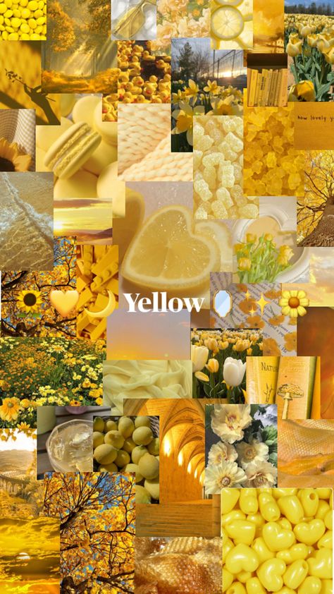 Yellow Wallpaper Collage, Preppy Colours, Yellow Collage Wallpaper, Apollo's Cabin, Moodboard Yellow, Wednesday Wallpaper, Yellow Core, Yellow Wallpapers, Swag Wallpaper