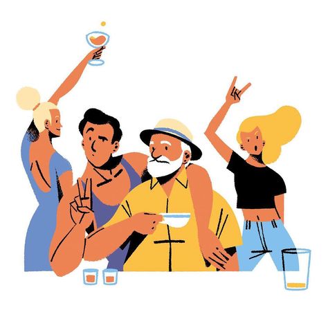 And one last one for Travel + Leisure. This one is on how the crowd is getting younger. View the rest of them over at my site. #illustration #cruise Welcome Illustration, Tommy Parker, Celebration Illustration, Simple Illustration, People Illustration, Flat Illustration, Illustration Character Design, Editorial Illustration, Illustration Vector