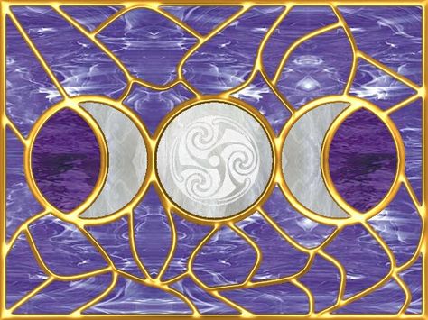 moon phases: purple stained glass Wiccan Backgrounds, Wiccan Wallpaper, Glass Theme, Screen Savers Wallpapers, Pagan Art, Triple Moon, Art Stained, Backgrounds Wallpapers, Stained Glass Designs